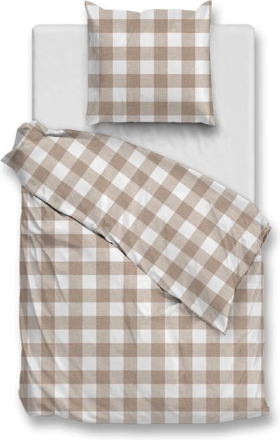 Zohome Quattro-di-Lino Dekbedovertrek - Tweepersoons - Katoen - 200x200-220cm - Beige