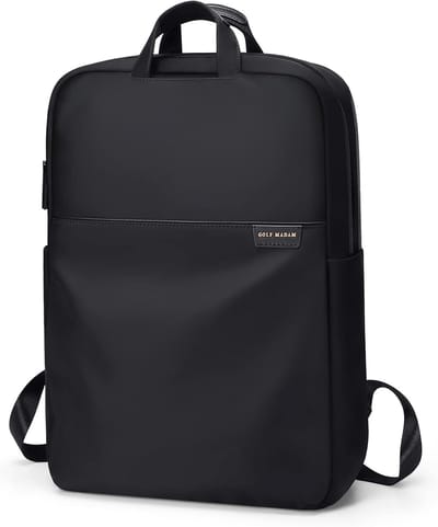 Laptop Rugzak - Boekentas Dames - Zakelijk Reizen - Slank Ontwerp - 37.5 cm Hoog - Zwart