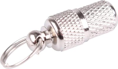 CHPN - Waterdichte sleutelhanger - - Adreskokertje - Huisdierkoker - Koker voor aan halsbandMedicijn-Koker - - Pillen-Koker - Sleutelhanger Blauw - Aluminium