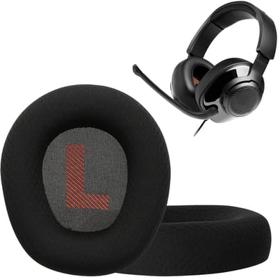 kwmobile 2x oorkussens geschikt voor JBL Quantum 100M2 koptelefoon in zwart - Voor over-ear hoofdtelefoon