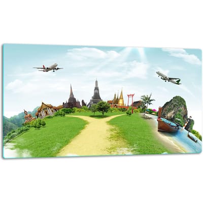 TMK ArtDeko - Snijplank - 52x30 cm - Glas - Landschap
