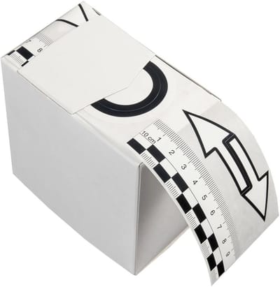Autoschade identificatieset met zelfklevende labels / 50 sets op rol in een dispenserdoos