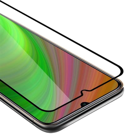 Cadorabo Screenprotector geschikt voor Xiaomi RedMi 10X 5G / RedMi 10X PRO 5G Volledig scherm pantserfolie Beschermfolie in TRANSPARANT met ZWART - Gehard (Tempered) display beschermglas in 9H hardheid met 3D Touch