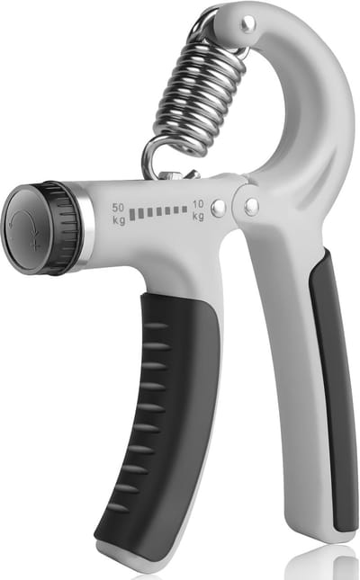 Handtrainer - Handtrainingsapparaat - Vingertrainer - Trainingsapparaat - Fitness van 10 kg - 50 kg - Grijs