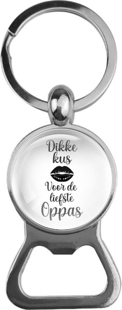 Bieropener Glas - Dikke Kus Voor De Liefste Oppas
