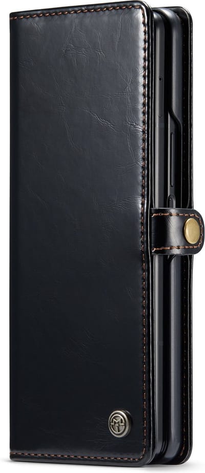 Casemania Hoesje Geschikt voor Samsung Galaxy Z Fold 2 - Charcoal Gray - Portemonnee Book Case