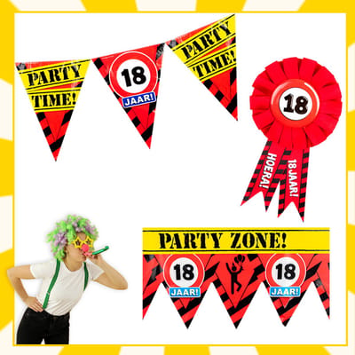 Feestpakket | Verjaardag | 18 jaar | Verkeersbord