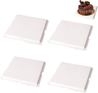 Dailygoods- Taartvormen 4-pack - Herbruikbare Taartkarton - Antiaanbakoppervlak - Hygiënisch Gebruik - 20 cm - Stabiliteit voor Meerlaagse Cakes - Taartbodem
