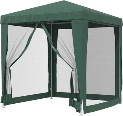 Partytent Tuin - Feesttent Paviljoen - Buitenfeesten Organiseren - Waterdicht HDPE Dak - 2 x 2 Meter - Groen