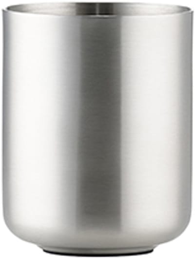 Zone Denmark Ume Tandenborstelbeker - Beker voor Tandenborstels - Tandenborstelhouder - Toilet & Badkamer Accessoires - 10,3 x 8,3 cm - Chroom