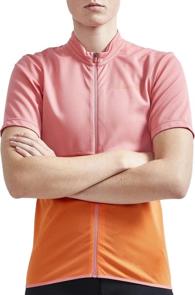 Craft Fietsshirt Korte Mouwen Dames Roze Oranje - CORE ENDUR JERSEY W CORAL TART-S