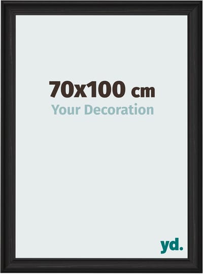 Your Decoration - Fotolijst 70x100 cm - MDF - Zwart Houtnerf - Lazio