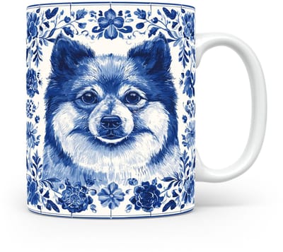 Mok Keeshond Beker voor koffie of tas voor thee, cadeau voor dierenliefhebbers, moeder, vader, collega, vriend, vriendin, kantoor, opa, oma, hond, kerst, sinterklaas, verjaardag