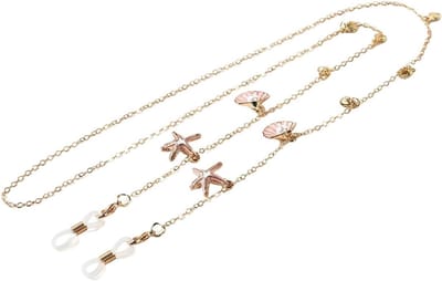 Brillenketting - Brilhouder Omhangkoord - Veilig Bril Dragen - Verstelbare Lengte - 75 cm - Zeester Schelp Stijl