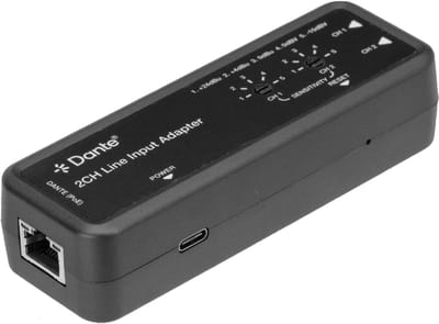 KanexPro Dante 2-kanaals analoge ingangs adapter