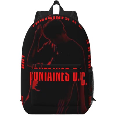 Fontaines DC Bandtour 2025 Rugzak Jongens Meisjes Boekentas Kinderen Schooltas Laptop Schoudertassen voor Mannen Vrouwen One Size black
