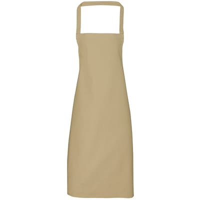 Premier Dames/Dames Slim Apron (geen Zak) / Werkkleding (Pakket van 2) (Khaki)