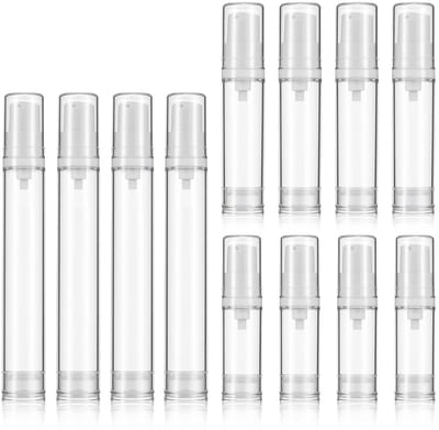 Dailygoods- Pompdispenser 12 stuks - Luchtledige Pompfles - Draagbare