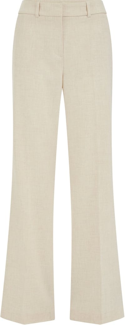 WE Fashion Dames gemêleerde wide leg pantalon