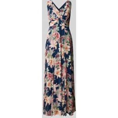 maxi-jurk met V-hals en loopsplit