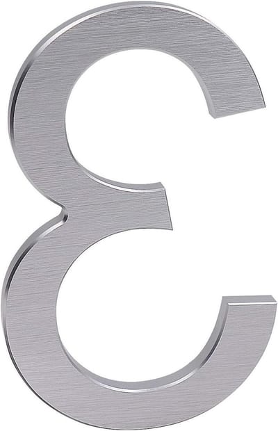 Huisnummer - Adrescijfer - Huis Verfraaien - Zwevend Effect - 15 cm - Zilver