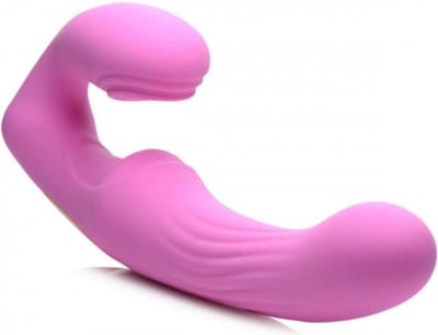 XR Brands - U-Pulse - Silicone Pulsating and Vibrating Strapless Strap-On