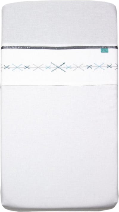 Nijntje Wieglaken - Crozz - 75 x 100 cm - borduur + bias band - jade