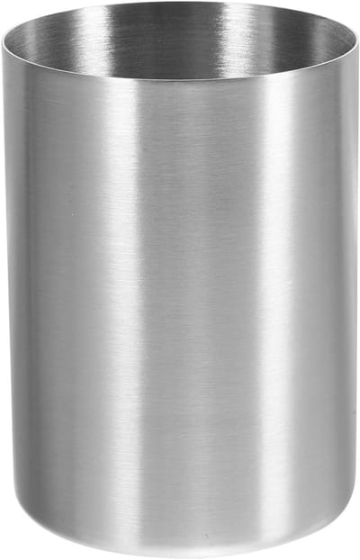 Stijlvolle RVS Tandenborstelhouder en Drinkbeker voor Thuis, Feest en Reizen - 300ml, Zilver