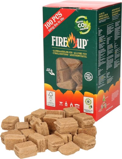 Fire-up Barbecue aanmaakblokjes - 200x - bruin - reukloos - niet giftig - BBQ