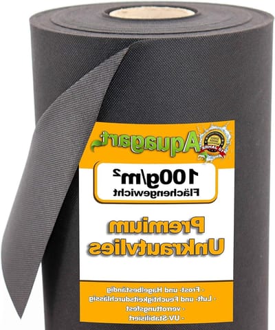 Gartenvlies Onkruidvlies - Mulchvlies Tuinfolie - Onkruid Vrij Houden - Milieuvriendelijk Materiaal - 198m² 1.8m Breed - Zwart