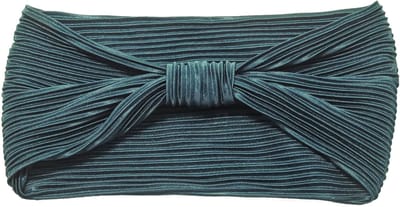 Emilie collection - haarband - groen - - Satijn - Plissé - strik