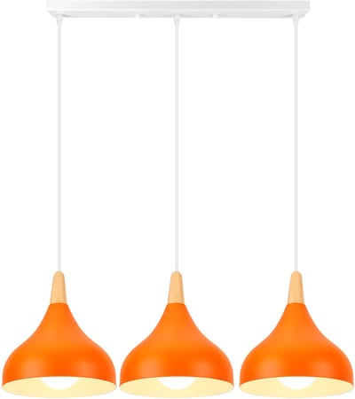 Kroonluchter Moderne Slaapkamer 3 Hanglamp Scandinavische Plafondlamp voor Woonkamer Keuken Oranje