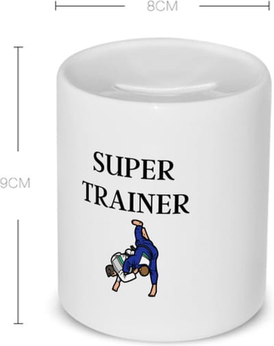 Akyol - super trainer Spaarpot - Sport - coach - judo - trainer - geschenk - verjaardag - love gift - 350 ML inhoud