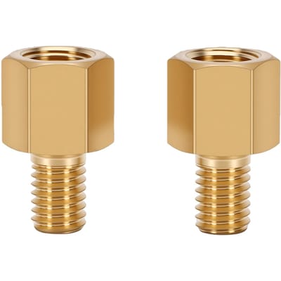 2 stuks Messing Leidingfitting Roestvrij Veelzijdig 1/8 inch NPT Vrouwelijk naar Metrisch M8 M8X1.25 Mannelijke Leidingadapter