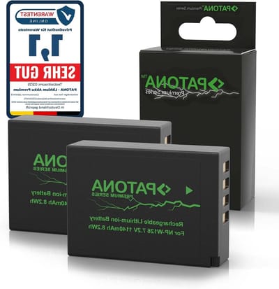 PATONA 2 x Premium NP-W126 accu 1140mAh reservebatterij compatibel met Fujifilm FinePix HS50EXR HS30EXR X100F X100V X-T1 X-T2 X-T3 X-T20 X-T30 II X-Pro1 X-Pro3 X-E1 X-E1 X-A1 X-A7 X-A7 X-H1. NPW126S