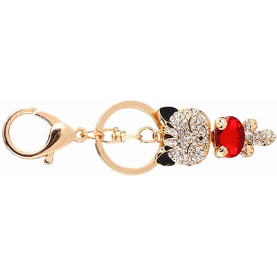3D Strass Kristal Sleutelhanger Bedel Hanger Portemonnee Tas Sleutelhanger Sleutelhanger Cadeau beige