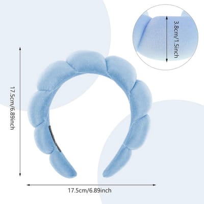 Lichtblauwe Skincare hoofdband - Make-up hoofdband - Gezichtverzorgings band - Verstelbaar - Hoofdband - Skincare Headband - Blauw - CHPN