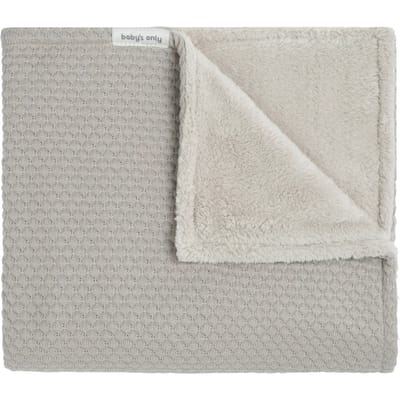Baby's Only Gebreide wiegdeken teddy - Baby deken Sky - Dekentje voor jongens en meisjes - 2.7 TOG - 70x95 cm - Urban Taupe - Herfst & winter deken
