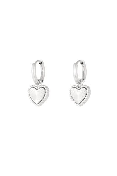 Hope hearts oorbellen zilver Yehwang