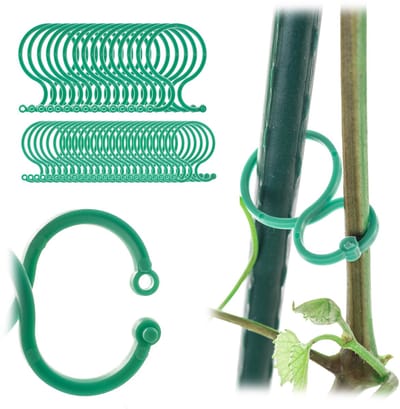 KADAX Plantenclips, plantenklemmen voor klimplanten en klimhulpen, accessoires ter ondersteuning van tomaten in de tuin en kas (omega)