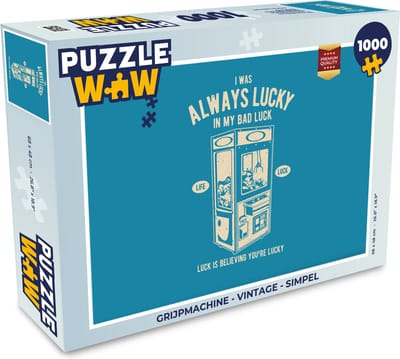 Puzzel Grijpmachine - Vintage - Simpel - Legpuzzel - Puzzel 1000 stukjes volwassenen