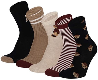 Apollo - Sokken - Beertjes - 5-pack - Maat 23/26