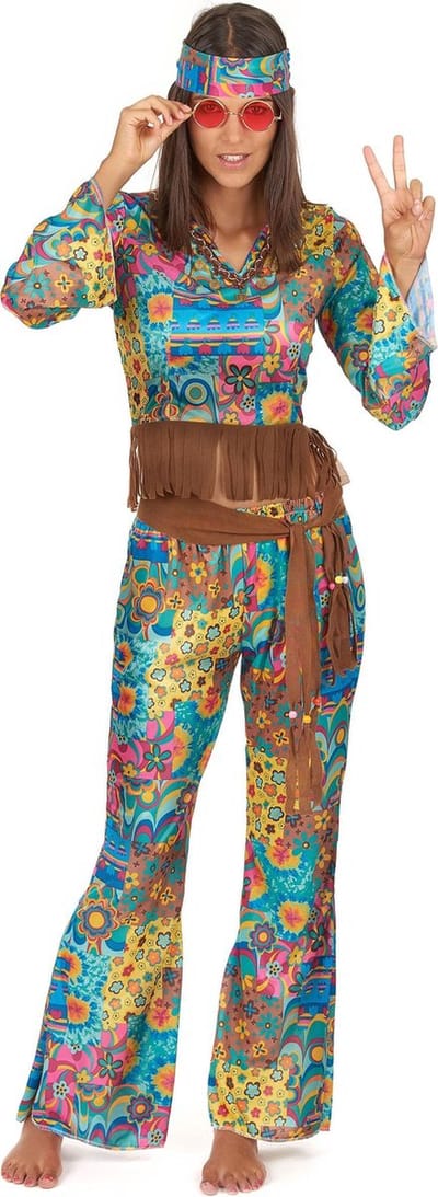 Dressing Up & Costumes | Costumes - 60s Groovy - Hippy Flower Power Costume
