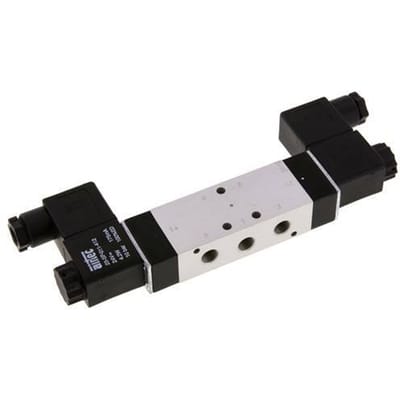 5/3 G1/8'' Midden Gesloten Magneetventiel 24V DC 3-10bar/42-140psi Airtec
