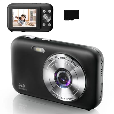 Digitale camera 1080P 44MP 16x zoom 2,4-inch scherm, 32GB kaart