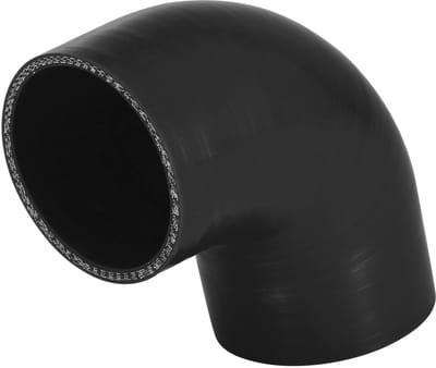 Dailygoods- Koppeling 90 Graden - Siliconen Slang - 76mm - 3" Binnendiameter - Zwart - Duurzaam Materiaal