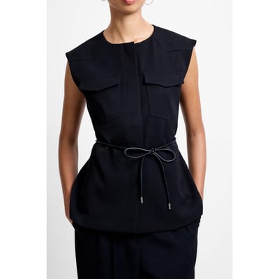 French Connection Clover Tie Waistcoat Black Größe: 8 | Gilets Outlet | Damen | Schwarz
