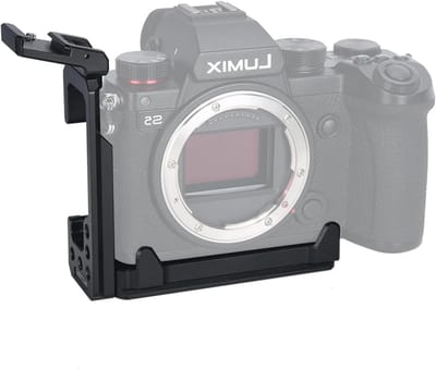 Quick Release L Beugel voor DSLR Camera, Verticaal Video Opnemen, 1/4"-20 Schroefgat voor Panasonic S5/S5 MarkII/S5 MarkII X, Stabiele Bevestiging en Gemakkelijk Gebruik