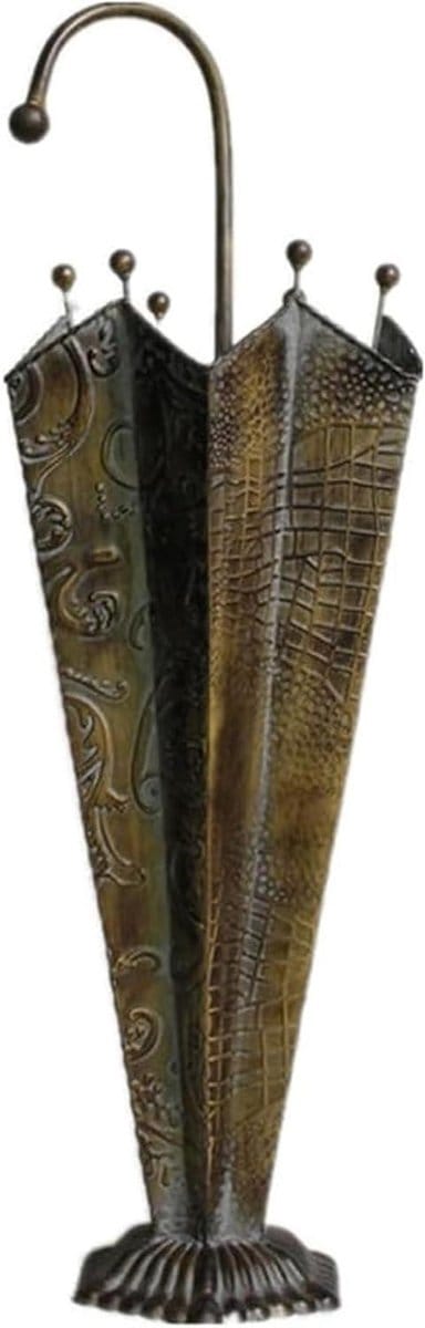 Parapluhouder - Opbergrek - Entree Organiseren - Antiek Metaal - 26x62cm - Zwart