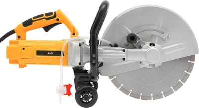 Elektrische Betonzaag - Steenzaag Krachtig - Zwaar Materiaal Zagen - Geïntegreerde Waterpomp - 35 cm Zaagblad - Geel